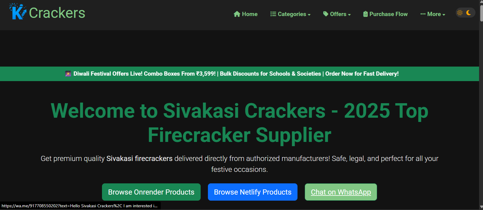 Crackers Landing Page