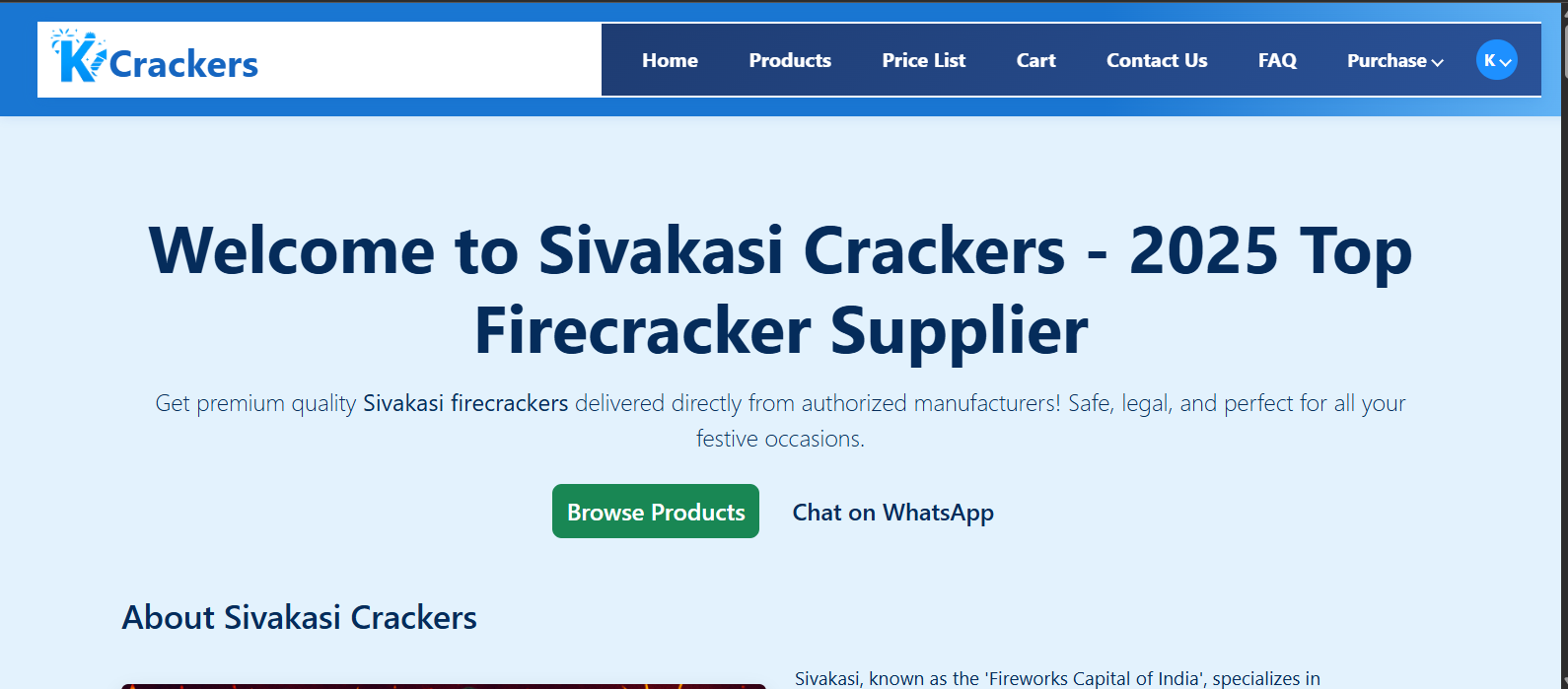 Crackers Sales Application